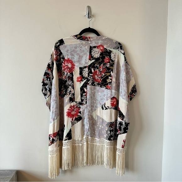 ARITZIA-TALULA Fawkner Patchwork Fringe Coastal Cowgirl Kimono (Size:XXS/XS) - Picture 2 of 10